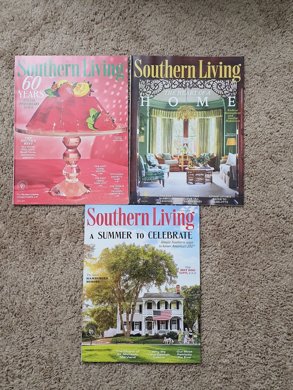 SOUTHERN LIVING MAGAZINE Lot Of 3 Apr To Jul 2026 Issues For Recipe Collectors